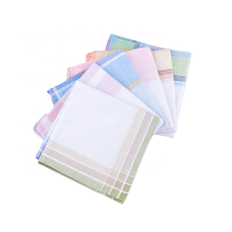 Женский платок в клетку из полиэстера и хлопка, 29 х29 см