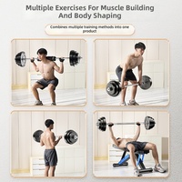 Ensemble d'haltères de musculation à domicile personnalisable et durable avec plaques de poids en acier et barre à verrouillage rapide pour des exercices de force et de fitness pour tout le corps