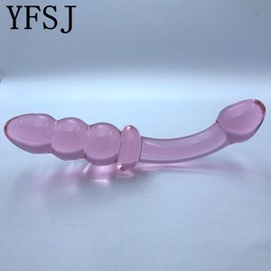 Borosilikatglas Dildo Penis Prostata- & SPOT-Massagegerät für Frauen Umweltfreundliches Rosa Sexspielzeug - Product Image 2