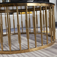 Ensemble de tables basses modernes en métal pour salon, hôtel, bureau à domicile, style luxe, fabriqué à Foshan
