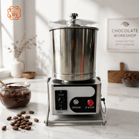 TUORONG 7KG 220V Équipement domestique en acier inoxydable pour le broyage du cacao, petite machine à chocolat à mélangeur à pierres pour petites productions