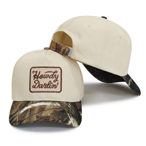 Cappellini Unisex con Logo ricamato personalizzato cappellino da Baseball Hot Sell due toni corona alta a tesa curva cappellini da Baseball sportivi da camionista - Product Image 1