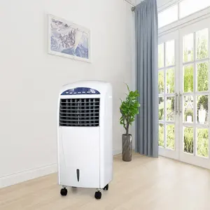 Refrigerador de ar evaporativo, tamanho pequeno da casa dc 60w, corpo plástico inteligente, ventilador refrigerador de ar portátil