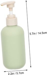 Green Plastic Cylindrical Cosmetic HDPE <b>Bottle</b> Water Shampoo Lotion Pump Sprayer Shower Gel 200/260/300/400/500ML - Product Image 2