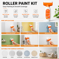 Kit complet d'outils de peinture pour réparation murale : rouleau, brosse, bac à peinture, raclette pour la rénovation des murs domestiques