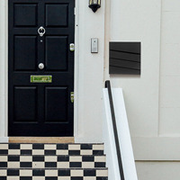 Boîte aux lettres murale extérieure en acier avec revêtement en poudre, design durable, étanche et antivol, serrure à combinaison, décoration pour la maison et le jardin