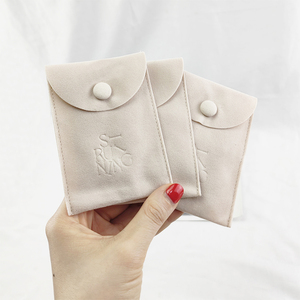 Custom Made Velvet <b>Gift</b> Jewelry Packaging Pouch Bags for Jewelry Suede <b>Envelope</b> Pouch with Logo and Insert Pads - Product Image 6