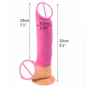 FAAK - Nuevo Dildo Realista de Silicona Dorada con Ventosa, Pene Fetiche, Juegos para Adultos, Masturbación - Product Image 3