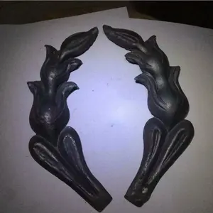 forged metal leaf ornament