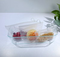 Pochette à fermeture éclair avec logo personnalisé Sac à fermeture éclair de qualité alimentaire pour le stockage des fruits et légumes Sac à zip-lock transparent pour l'emballage alimentaire