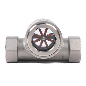 Indicatore di Flusso d'<span class=keywords><strong>Acqua</strong></span> in Acciaio Inox 304 con Filettatura Interna, Girante Eccentrica e Vetro Spia per Osservazione del Flusso - Product Image 1