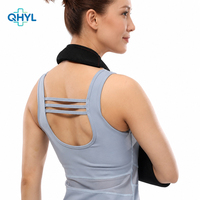 Attelle de bras réglable noire respirante pour thérapie physique, orthèse de fixation du coude et du bras, soutien de l'épaule pour fracture articulaire
