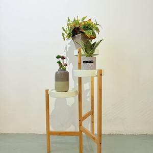 Bamboo Flower <b>Stand</b> Rectangle Detachable Standing Type For Living Room Indoor Outdoor Use - Product Image 1