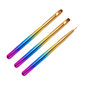 Pinceau pour nail art, stylo de dessin pour gel UV, manche en plastique et métal, prise en main confortable, outil de manucure, logo personnalisé, vente en gros - Product Image 6