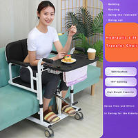 Chaise élévatrice hydraulique pour transfert de patients, capacité 180 kg, aide multifonctionnelle pour les soins à domicile destinée aux personnes âgées, handicapées et alitées