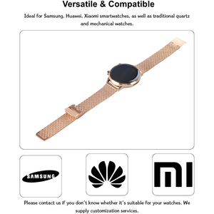 Correa de Reloj de Acero Inoxidable 316 con Cierre de Seguridad Doble y Logotipo Personalizado en Relieve, Correa de Reloj de 18 mm para Relojes Inteligentes y Tradicionales - Product Image 6