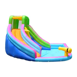 Pvc Kain Oxford Komersial Taman Bermain Kecil dan Menengah Kolam Renang Anak Trampolin Seluncuran Air Tiup