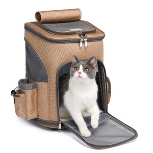 AMZN tas punggung pembawa hewan peliharaan, ransel troli dapat dilepas ritsleting anjing kucing beroda Mewah Ramah Lingkungan - Product Image 6