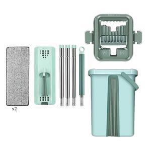 <span class=keywords><strong>Balai</strong></span> nettoyeur d'essuie-glace magique polyvalent <span class=keywords><strong>Balai</strong></span> plat serpillière tige en acier Boîte à tête en plastique Accessoires de nettoyage de sol pour la maison - Product Image 4