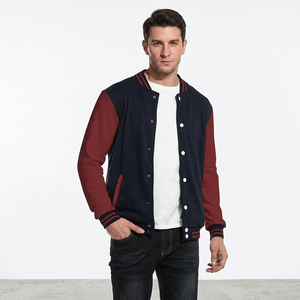 Chaqueta Bomber de Béisbol para Hombre, de Cuero de Cordero Auténtico, Suave, con Mangas Raglán, Estilo Urbano, Informal, Abrigo Cálido - Product Image 1