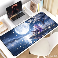Tapis de souris de jeu anime personnalisé imprimé avec fond en caoutchouc antidérapant, tissu lisse, tapis de table E-sport carré, multi-tailles, vente en gros OEM