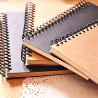 Carnet de croquis écologique à spirale, 100 feuilles, papier à dessin A4/A5/A6/B5, couverture en cuir/PVC, impression personnalisée pour cadeaux