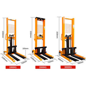 Carretilla elevadora ajustable fabricada en fábrica, apilador Manual, carretilla elevadora, apilador Manual hidráulico de 1 T - Product Image 6