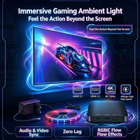 Kit de synchronisation de rétroéclairage TV Tuya WiFi HDMI2.1, bande lumineuse LED RGBIC, lumière ambiante, application Smart Life, commande vocale pour jeux et home cinéma