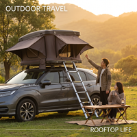 Tenda Atap Mobil Hard Shell Vertikal Lipat Otomatis untuk Camping, Cocok untuk Mobil Sedan, Pikap, dan Touring