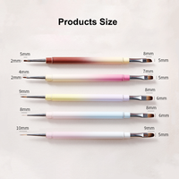Pinceau de manucure UV en gel de haute qualité à double embout avec manche métallique, outil de peinture et de dessin, pinceaux à dégradé de couleurs, pointe de stylo remplaçable