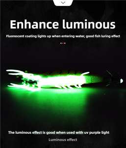 Señuelo de agua salada de pulpo RTS503, cebos EGI, anzuelo de calamar, plantilla luminosa 3,0 #, señuelo de sepia de camarón para pesca de salmón <span class=keywords><strong>en</strong></span> ríos - Product Image 6