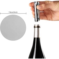 Verseur de vin en argent disques ronds d'arrêt d'alcool feuille d'aluminium vin whisky Verseur goutte d'arrêt bouteille versant
