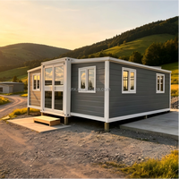 Villa préfabriquée de luxe 40ft 30ft 20ft, 2 3 4 chambres, maison conteneur pliable et extensible, maison mobile portable, mini-maison