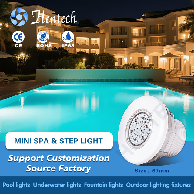 2 Inch Mini IP68 Pool & Step Light with Stainless Steel Universal Replacement Spa Light Dimmable High CRI 90 12VAC