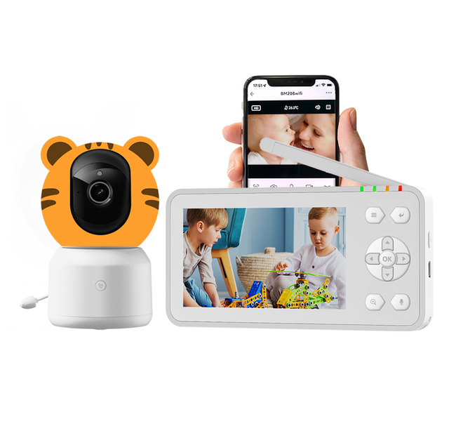 BESNT 4.3Inch 2.0MP Tuya App Wifi Video Audio Remote Monitoring Support Two-way Intercom Baby Monitor