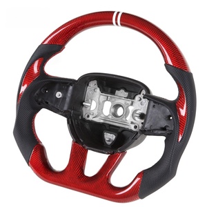 Volants de direction en fibre de carbone avec marquage de centrage personnalisé <span class=keywords><strong>pour</strong></span> Dodge Devil Horn, couleur rouge - Product Image 2