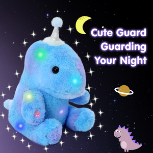 Peluche de Dinosaurio Azul Brillante en la Oscuridad, con Luz LED, para Ayudar a Dormir y Aliviar la Ansiedad - Product Image 1