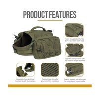 Gilet tactique en alliage pour chien, personnalisable avec logo, système MOLLE, pour grands chiens, entraînement sportif, fournisseur OEM en gros