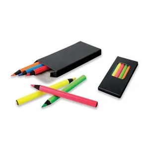 Set di pastelli 6 matite fluorescenti gadget personalizzati - Product Image 1