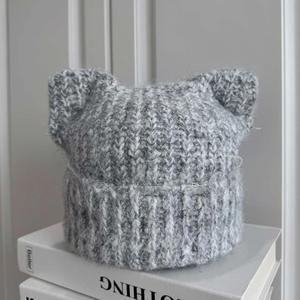 Gorro de Punto Unisex con Orejas de Gato, Cálido, Grueso, Transpirable e Impermeable para Viajes, Invierno 2025, Nueva Llegada, Alta Calidad - Product Image 4