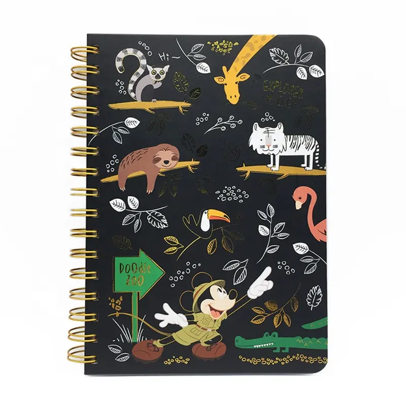 Fabbrica accessori per la scuola più venduti di fantasia Cartoon diario di cancelleria di alta qualità a spirale diario Notebook