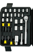 Ensemble d'outils de réparation multifonctionnel pour la maison All Star 189 pièces, comprenant des pinces, un mètre ruban, un marteau, une clé à molette, un tournevis, un étui pratique