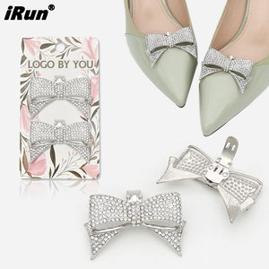 <span class=keywords><strong>IRun</strong></span> Custom Luxury Women Bow Shoe Clips Diamantes de imitación Decorativos Wedding Party Shoes Accesorios Decoración - Product Image 1