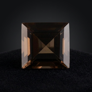 Prix d'usine en gros de haute qualité 9mm coupe carrée Quartz fumé naturel IGI certifié pierres noires en vrac à facettes légères - Product Image 4