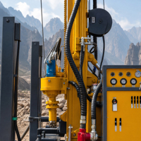 Foreuse sur chenilles de 800 m pour puits d'eau, entraînée par un moteur diesel, avec une profondeur de forage de 800 m et système pneumatique DTH