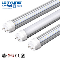 DLC Sản Xuất Mới Nhôm Công Suất Cao 360 Độ SMD2835 Nhôm 4ft 18W 19W 8ft 44W 1.2M Huỳnh Quang T8 Led Ống Ánh Sáng