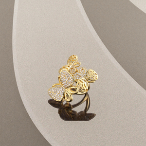 <span class=keywords><strong>Saudi</strong></span> Arabië Mooie Nieuwste Luxe Cubic Zircon Gouden Ringen Ontwerp Voor Vrouwen En Meisje - Product Image 4