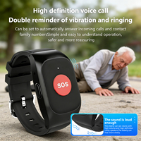 Montre connectée VA6 4G avec appel SOS à un bouton, détection de chute, protocole TCP, surveillance de la santé, localisation GPS et WiFi pour personnes âgées