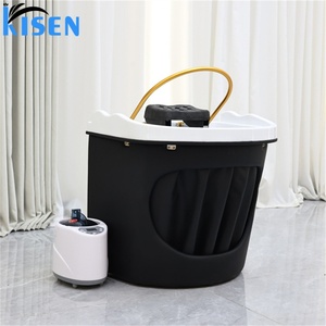 Bac à shampoing portable Kisen pour salon de coiffure, avec système de circulation d'eau et machine de fumigation, idéal pour les barbiers - Product Image 6