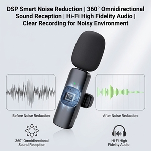 Micrófono Lavalier Inalámbrico B2B, Micrófono Mini Portátil con Conexión Lightning para Grabación de Audio y Video, para iPhone y Android, Transmisión <span class=keywords><strong>en</strong></span> <span class=keywords><strong>Vivo</strong></span> - Product Image 5